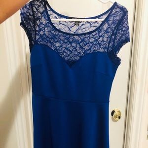 Royal Blue Skater Skirt Dress